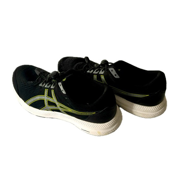 😎 Men’s Asics GEL-CONTEND® black w/green highlight stripe running shoes - Picture 2 of 4